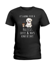 Maltese Coffee and Naps Ladies T-Shirt thumbnail
