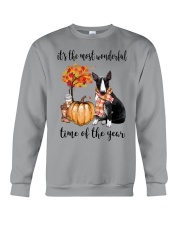 The Most Wonderful Time - Black White Bull Terrier Crewneck Sweatshirt thumbnail