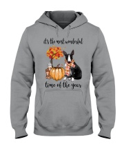 The Most Wonderful Time - Black White Bull Terrier Hooded Sweatshirt thumbnail