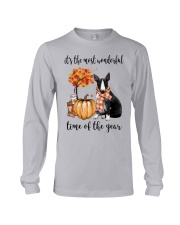 The Most Wonderful Time - Black White Bull Terrier Long Sleeve Tee thumbnail