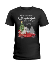 Wonderful Christmas with Truck - Westie Ladies T-Shirt thumbnail