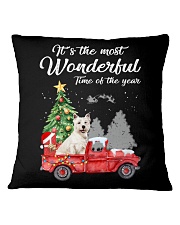 Wonderful Christmas with Truck - Westie Square Pillowcase thumbnail