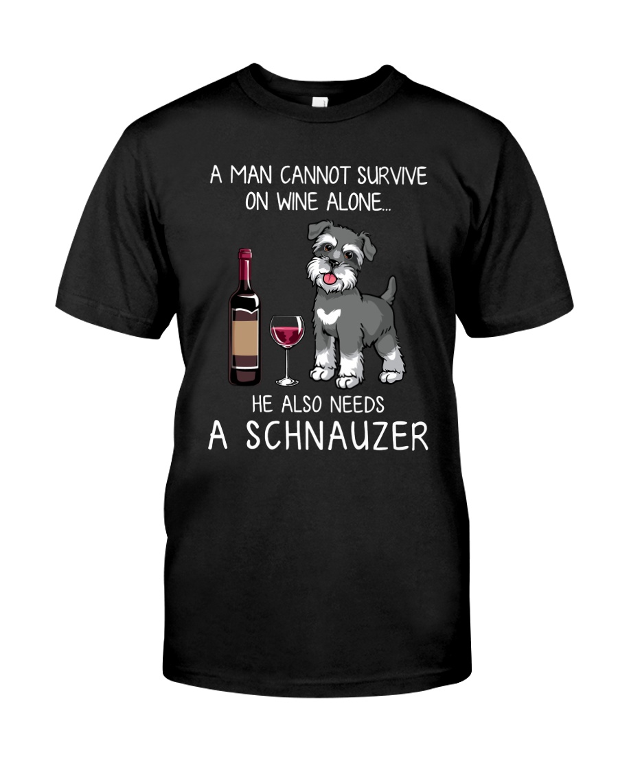 Wine and Schnauzer Man version Classic T-Shirt
