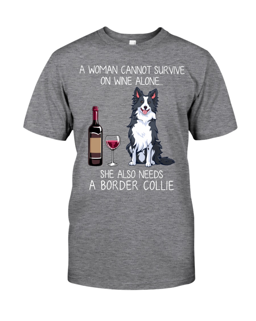 Wine and Border Collie Classic T-Shirt
