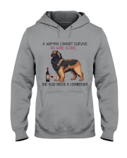 Wine and Leonberger 2 Hooded Sweatshirt thumbnail