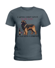 Wine and Leonberger 2 Ladies T-Shirt thumbnail