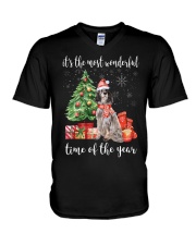 The Most Wonderful Xmas - English Setter V-Neck T-Shirt thumbnail