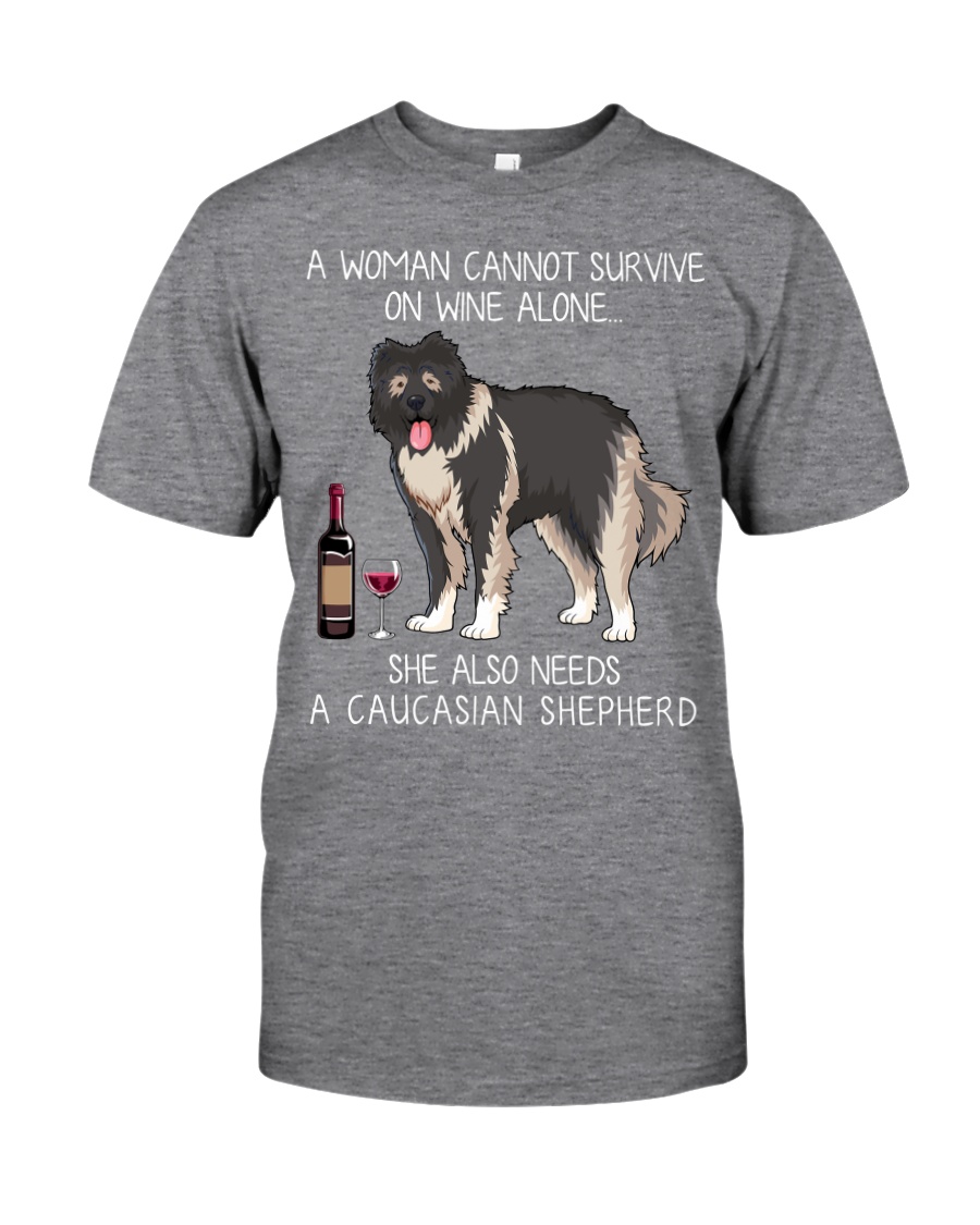 Wine and Caucasian Shepherd Classic T-Shirt