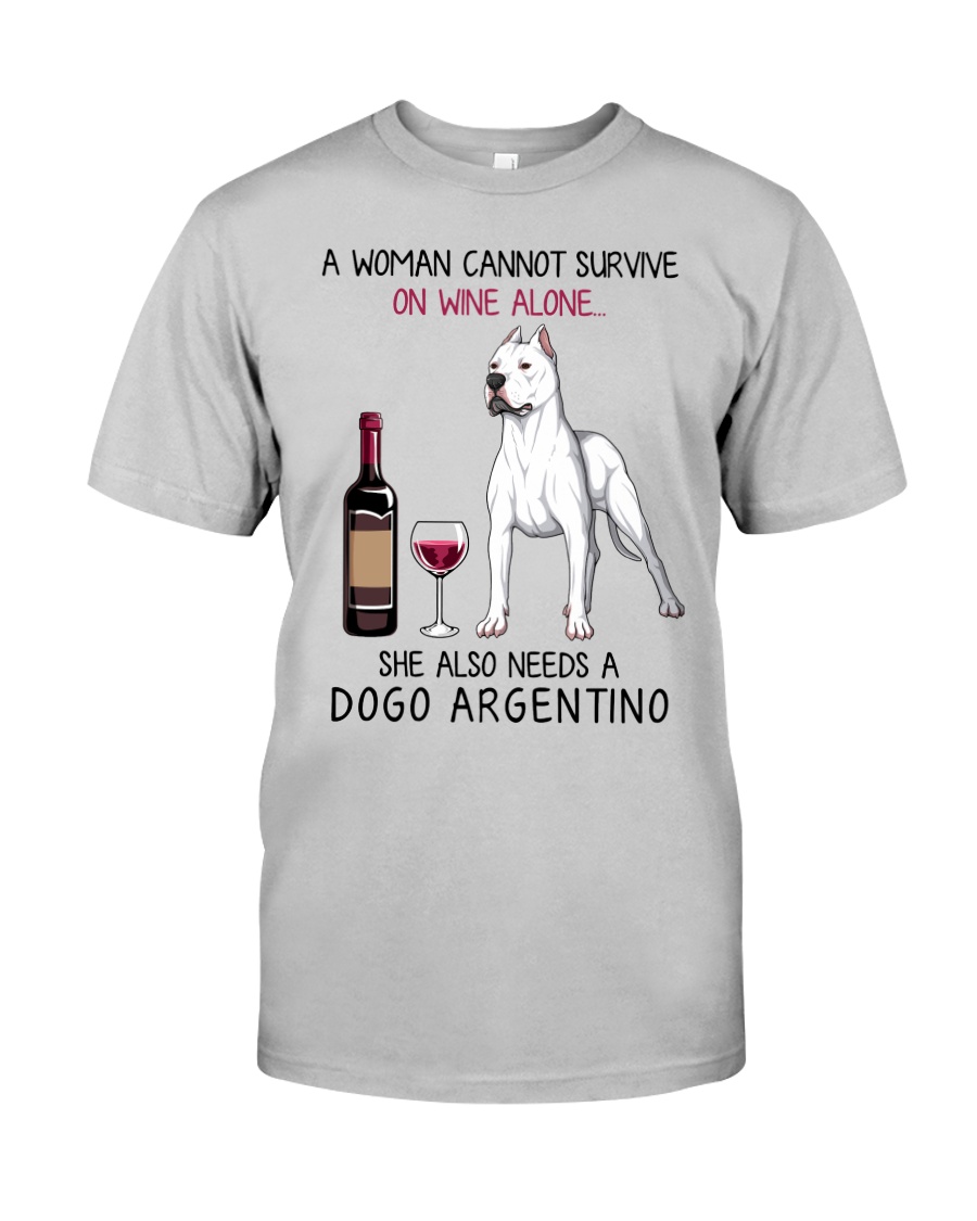 Wine and Dogo Argentino 2 Classic T-Shirt