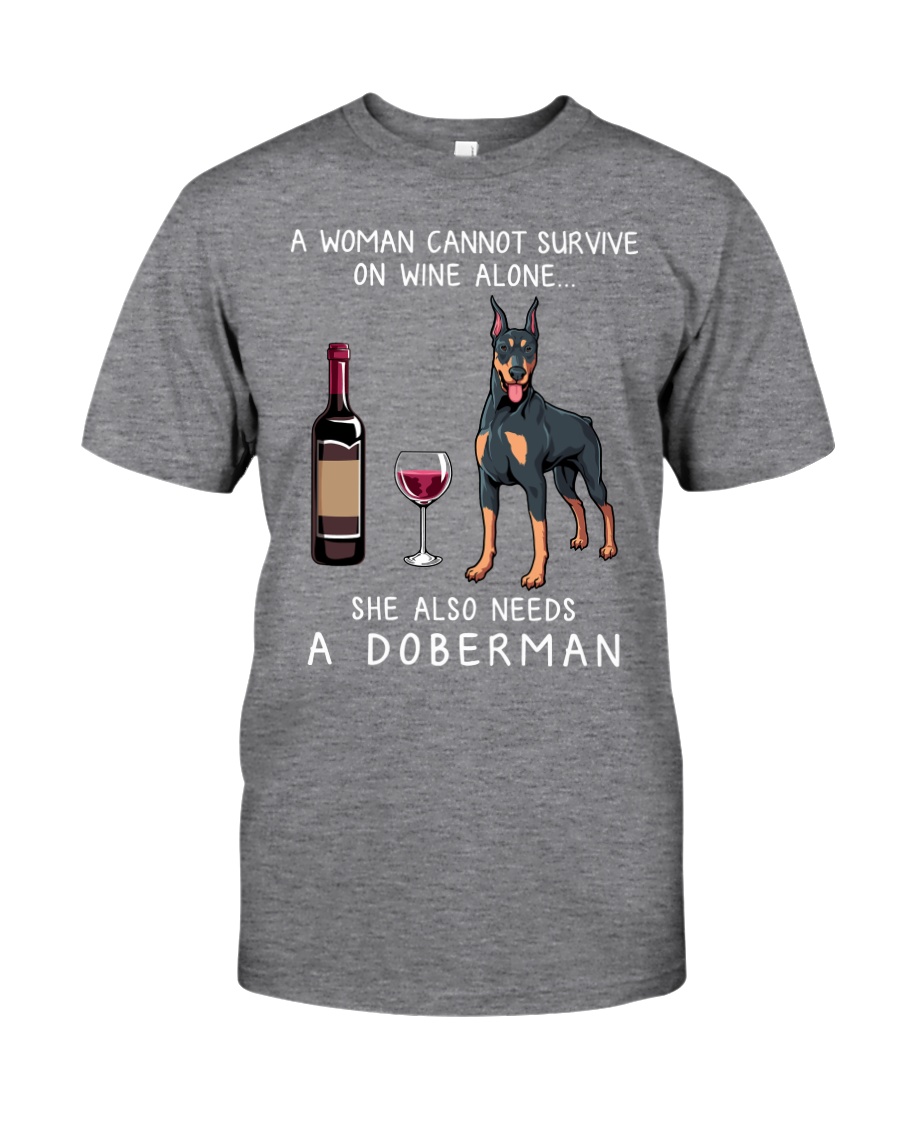 Wine and Doberman Classic T-Shirt