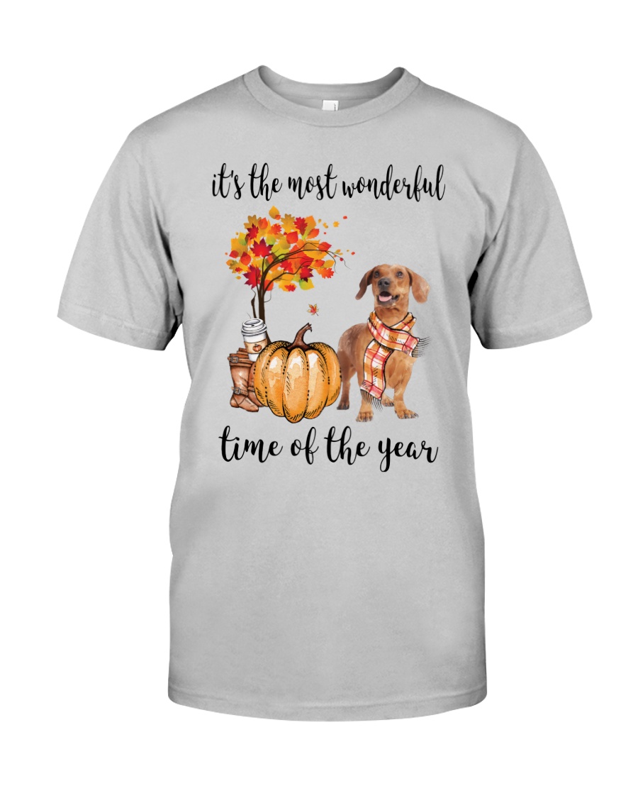 The Most Wonderful Time - Brown Dachshund Classic T-Shirt