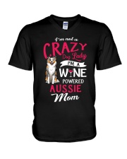 Crazy Lady Aussie V-Neck T-Shirt thumbnail