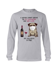 Cannot Survive Alone - Pug Long Sleeve Tee thumbnail