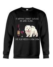 Wine and Chow Chow Crewneck Sweatshirt thumbnail