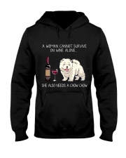 Wine and Chow Chow Hooded Sweatshirt thumbnail