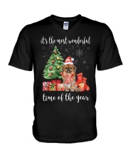 The Most Wonderful Xmas - Pekingese V-Neck T-Shirt thumbnail