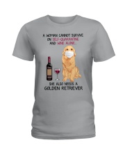Cannot Survive Alone - Golden Retriever Ladies T-Shirt thumbnail