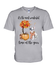 The Most Wonderful Time - French Bulldog V-Neck T-Shirt thumbnail