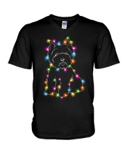 Christmas Light Westie V-Neck T-Shirt thumbnail