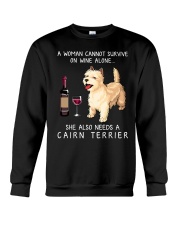 Wine and Cairn Terrier Crewneck Sweatshirt thumbnail