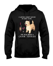 Wine and Cairn Terrier Hooded Sweatshirt thumbnail