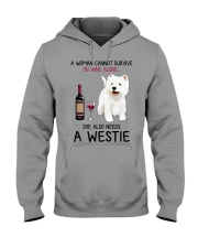 Wine and Westie 4 Hooded Sweatshirt thumbnail