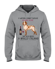 Wine and Bracco Italiano 2 Hooded Sweatshirt thumbnail