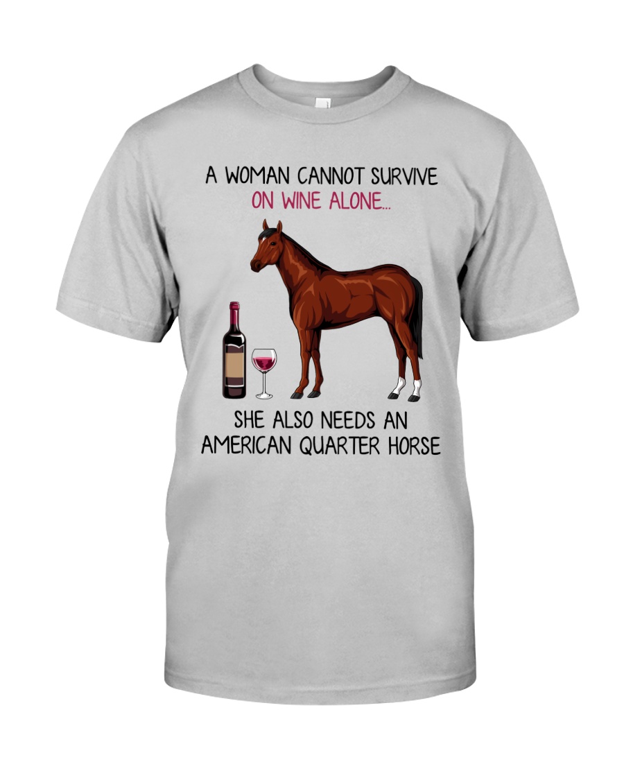 Wine and American Quarter Horse 2 Classic T-Shirt