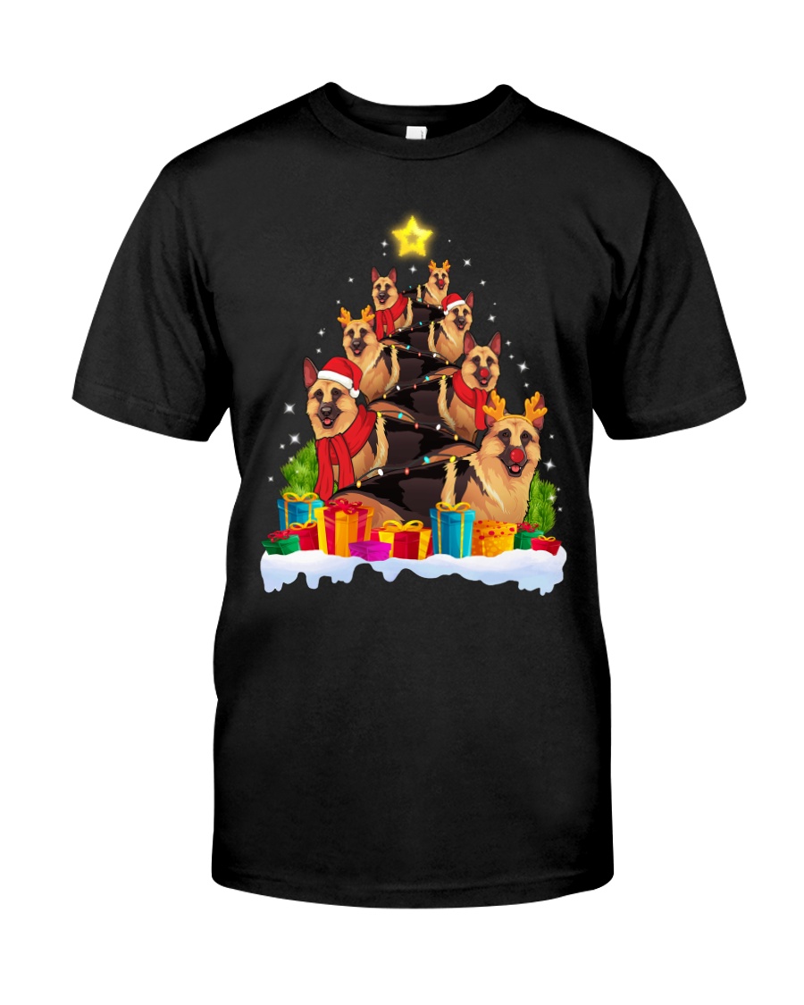 German Shepherd Christmas Tree Classic T-Shirt
