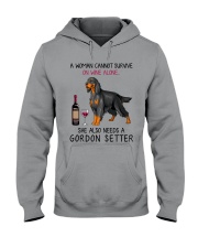 Wine and Gordon Setter 2 Hooded Sweatshirt thumbnail