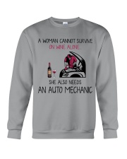 Wine and An Auto Mechanic 2 Crewneck Sweatshirt thumbnail