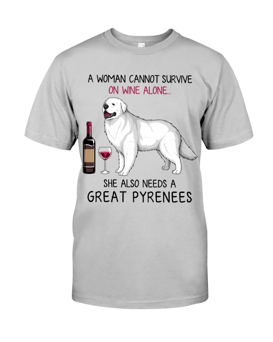 Wine and Great Pyrenees 2 Classic T-Shirt