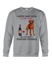 Wine and Rhodesian Ridgeback 2 Crewneck Sweatshirt thumbnail