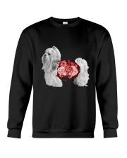Flower and Shih Tzu Crewneck Sweatshirt thumbnail