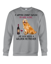 Wine and Golden Retriever 4 Crewneck Sweatshirt thumbnail