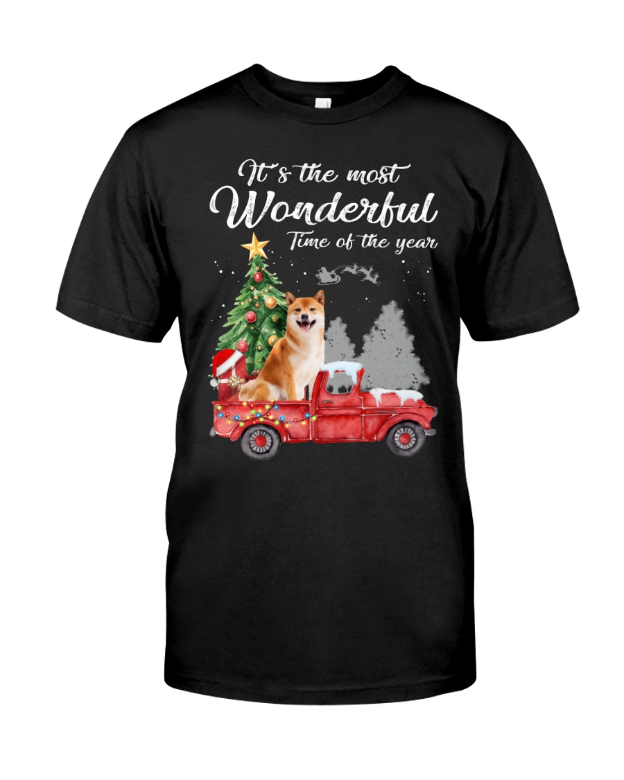 Wonderful Christmas with Truck - Shiba Inu Classic T-Shirt