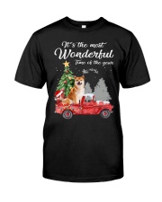Wonderful Christmas with Truck - Shiba Inu Classic T-Shirt front