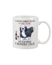 Wine and Bearded Collie 2 Mug thumbnail