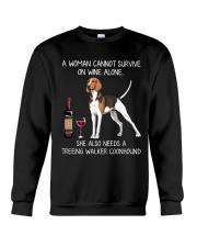 Wine and Treeing Walker Coonhound Crewneck Sweatshirt thumbnail
