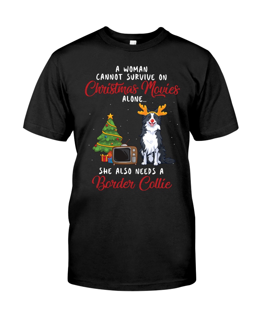 Christmas Movies and Border Collie Classic T-Shirt