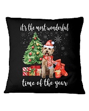 The Most Wonderful Xmas - Labradoodle Square Pillowcase thumbnail