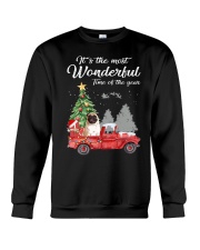 Wonderful Christmas with Truck - Pug Crewneck Sweatshirt thumbnail