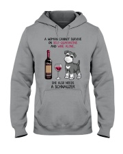Cannot Survive Alone - Schnauzer Hooded Sweatshirt thumbnail