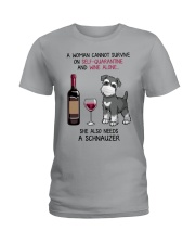 Cannot Survive Alone - Schnauzer Ladies T-Shirt thumbnail