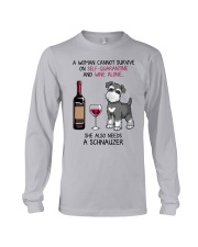 Cannot Survive Alone - Schnauzer Long Sleeve Tee thumbnail