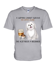 Coffee and Bolognese Dog 2 V-Neck T-Shirt thumbnail
