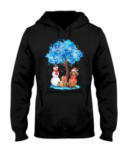 Snow Tree and Dachshund Hooded Sweatshirt thumbnail