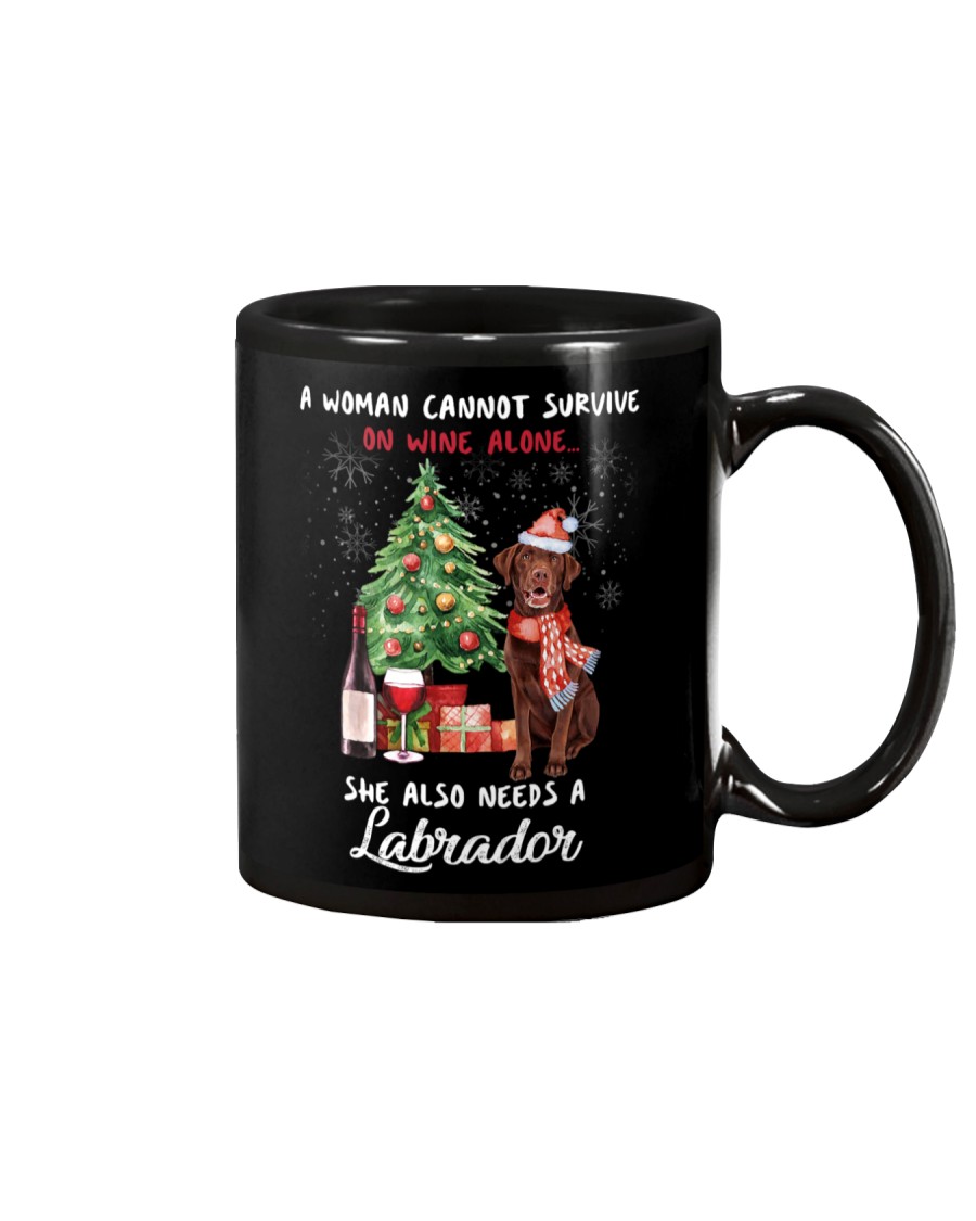 Christmas Wine and Chocolate Labrador Mug