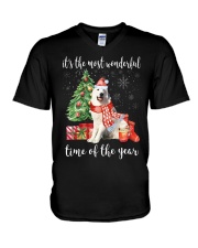 The Most Wonderful Xmas - Great Pyrenees V-Neck T-Shirt thumbnail