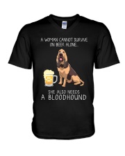Beer and Bloodhound V-Neck T-Shirt thumbnail